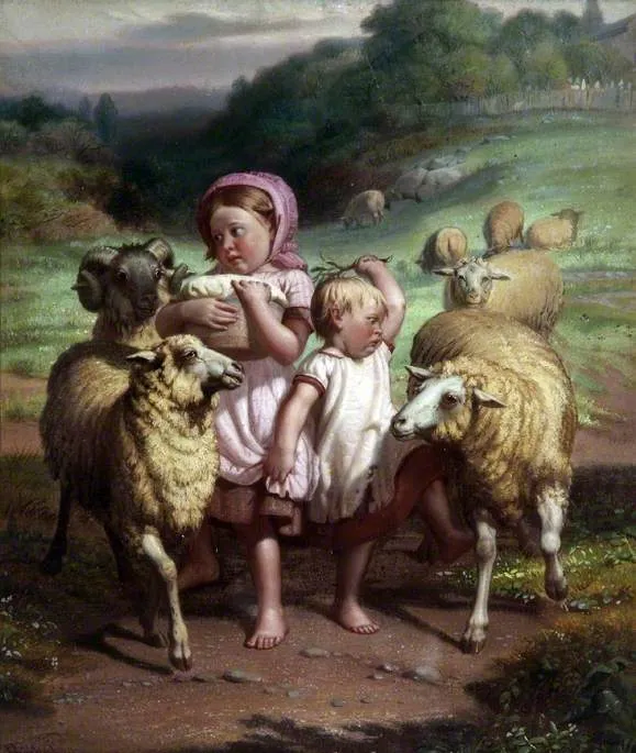 Unwelcome Attention by Benjamin Franklin Reinhart — original painting reproduced as a hand-painted oil on canvas
