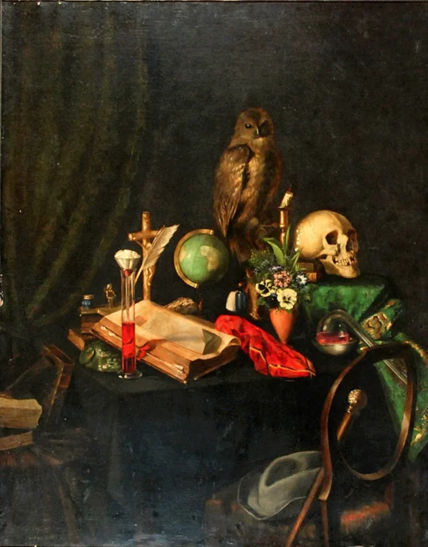 Vanitas (1888) by Celestyn Czynciel — original painting reproduced as a hand-painted oil on canvas