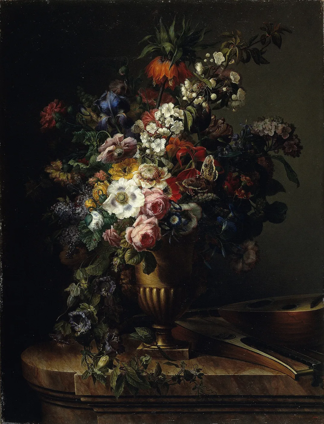 Vase with Flowers (1805) by Francisco Lacoma y Fontanet — original painting reproduced as a hand-painted oil on canvas
