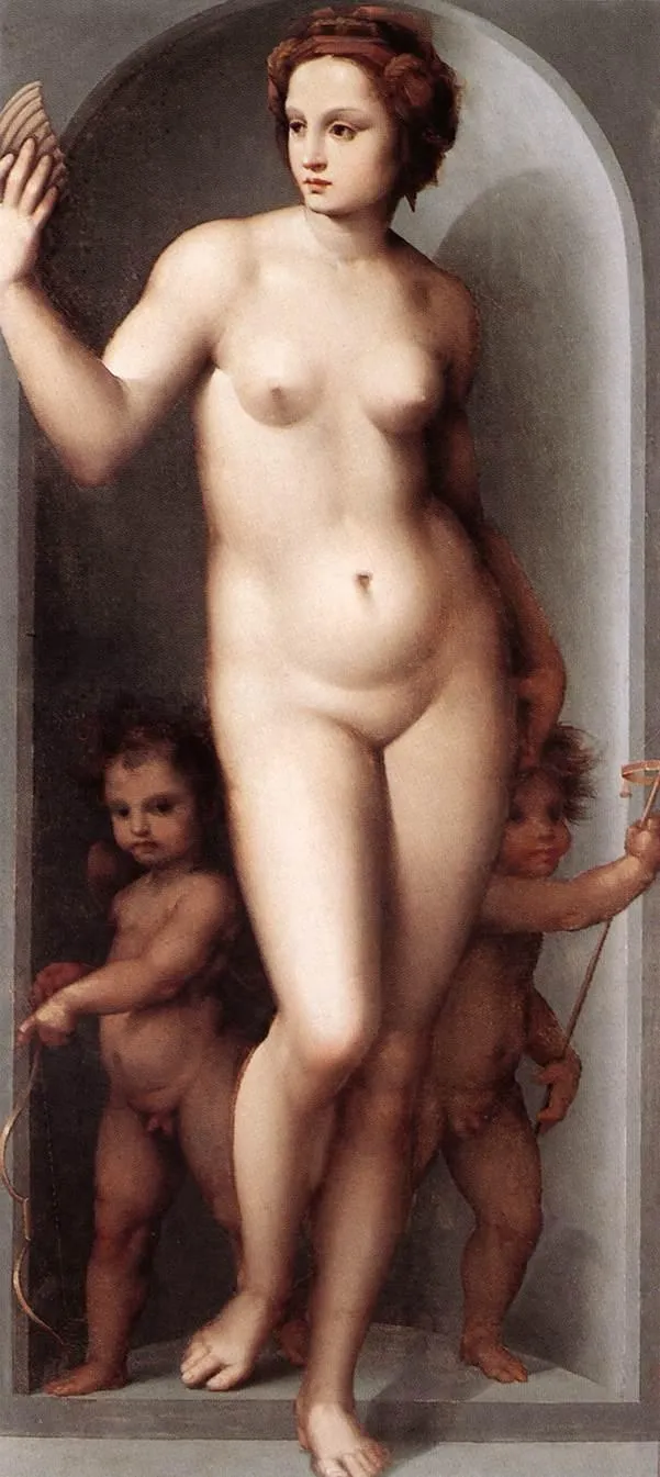 Venus and Two Cupids — Andrea del Brescianino