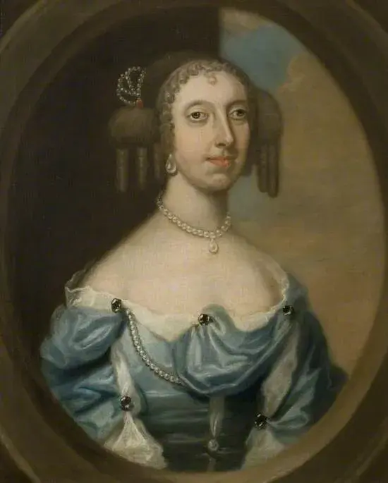 Vere Lady Isham (d.1704), Wife of 2nd Bt Isham by David Loggan — original painting reproduced as a hand-painted oil on canvas