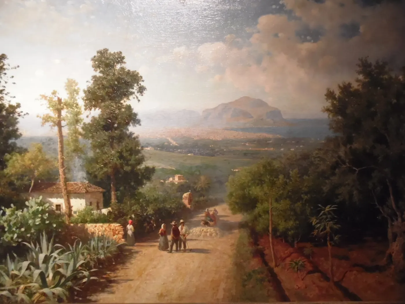 View on Palermo (1875) by Francesco Lojacono — original painting reproduced as a hand-painted oil on canvas