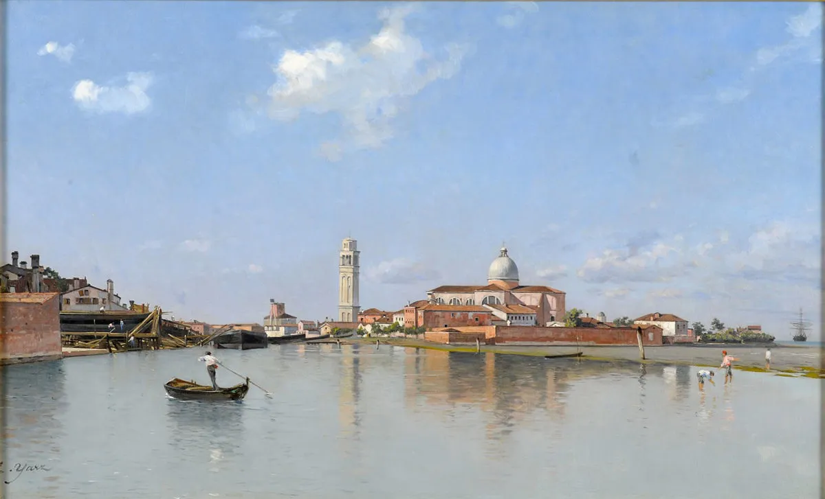 View on Santa Maria Formosa, Venice by Edmond Yarz — original painting reproduced as a hand-painted oil on canvas