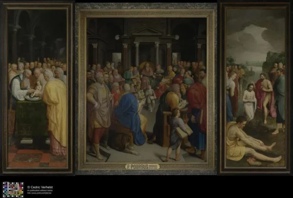 Viglius-triptiek (1571) by Frans Pourbus the Elder — original painting reproduced as a hand-painted oil on canvas