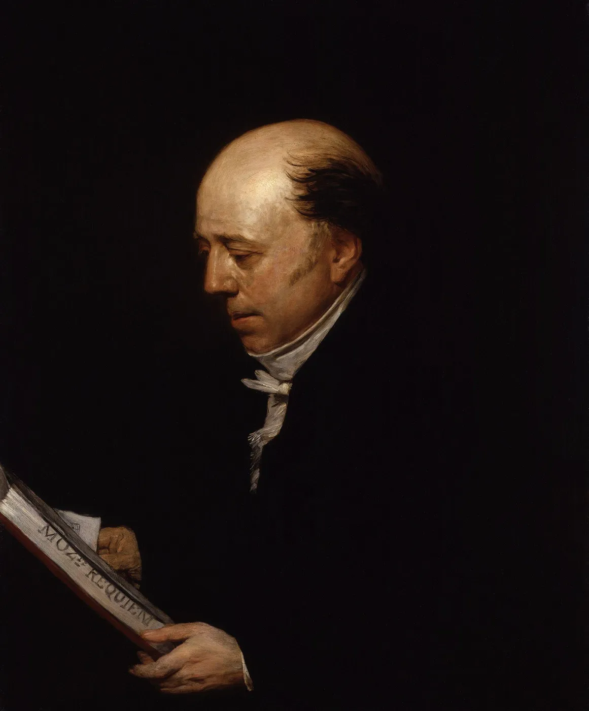 Vincent Novello by Edward Petre Novello — original painting reproduced as a hand-painted oil on canvas