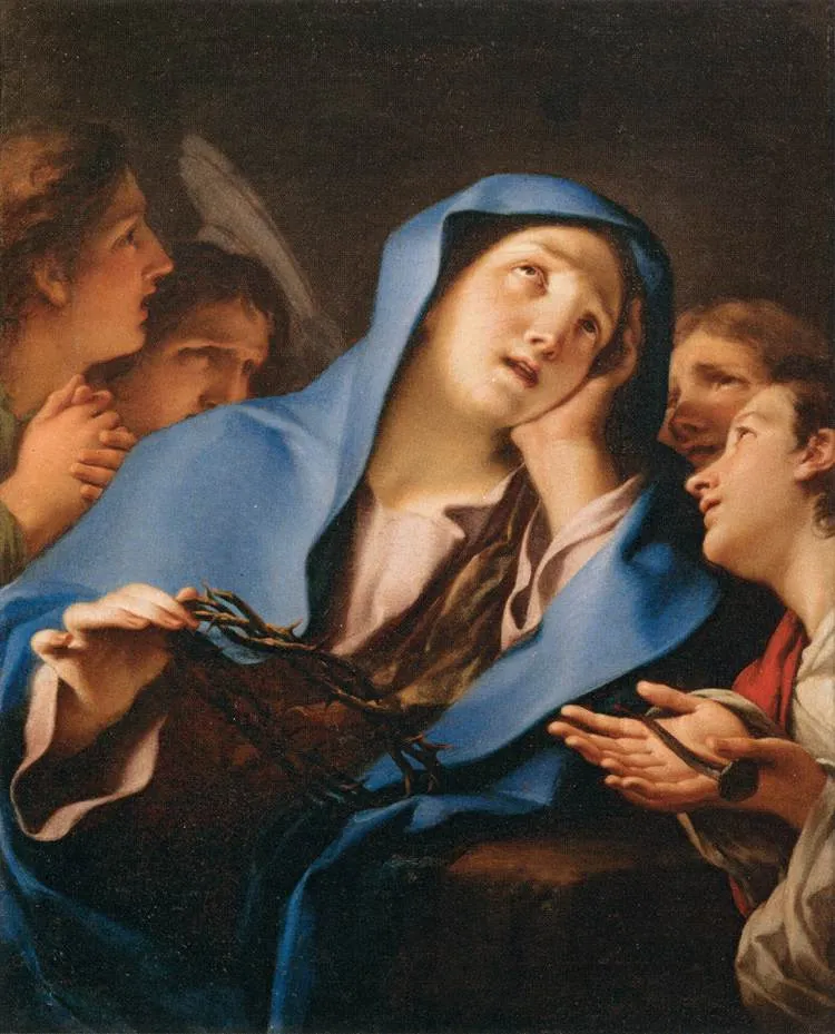 Virgin of Sorrow Surrounded by Angels — Cristoforo Unterperger