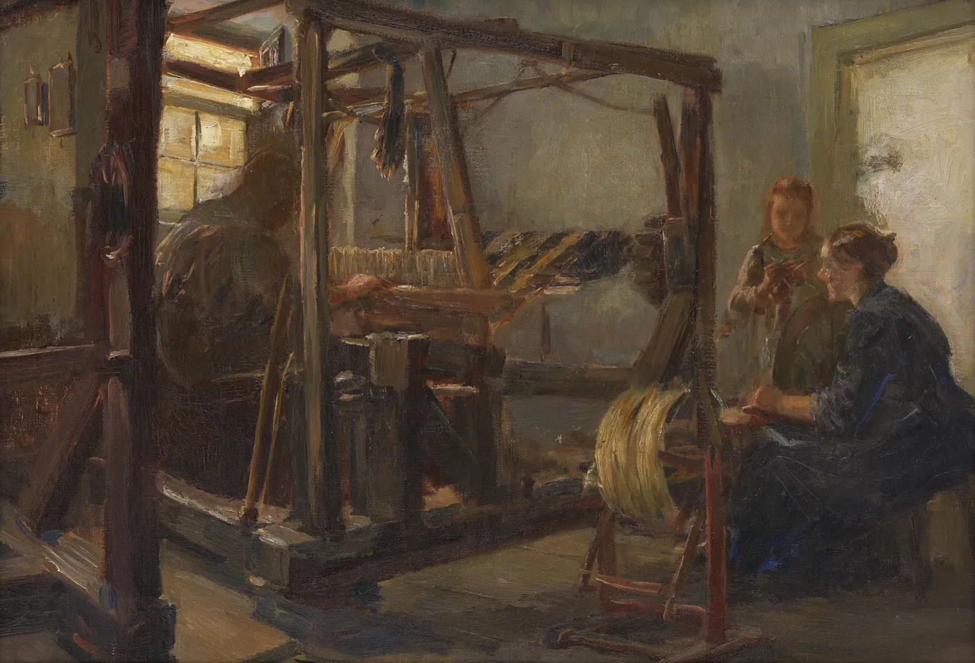 Weaving Room by Christian Landenberger — original painting reproduced as a hand-painted oil on canvas