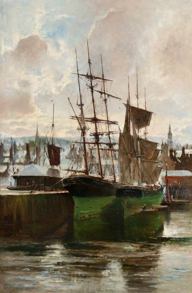 West Harbour, Greenock, Winter 1880 — Charles James Lauder