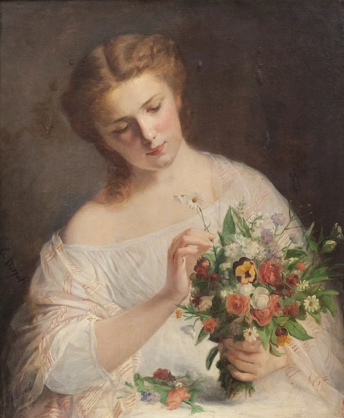 Woman with Bouquet of Flowers — Élisa Drojat
