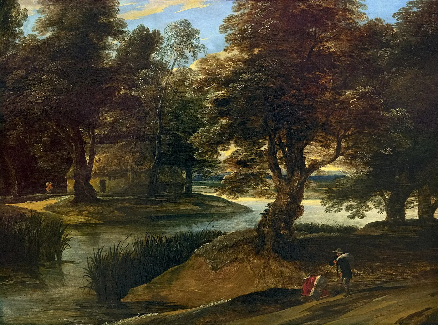 Wooded swamp (1650) by Etienne Rendu — original painting reproduced as a hand-painted oil on canvas