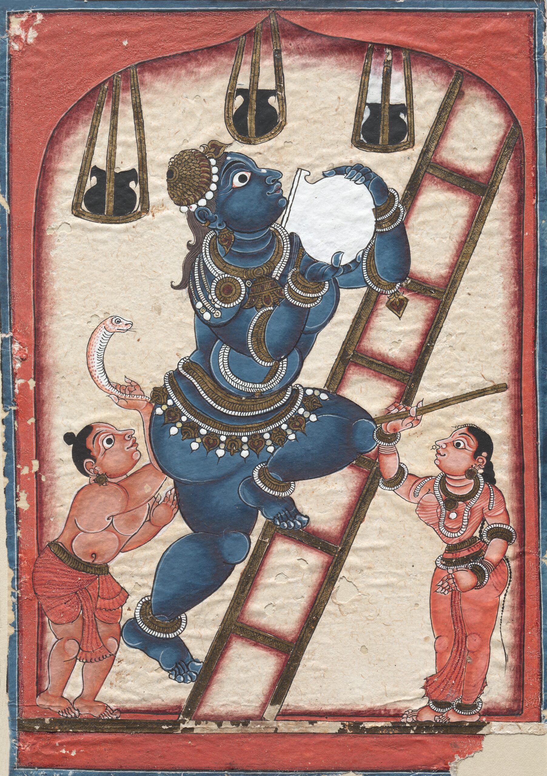 Krishna Stealing Curds — Maker not recorded — Southern India, Andhra Pradesh, Tirupati
