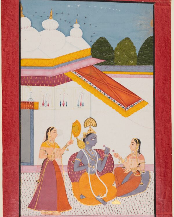 Krishna Under a Canopy — Maker not recorded — Northwestern India, Rajasthan, Rajput Kingdom of Raghogarh