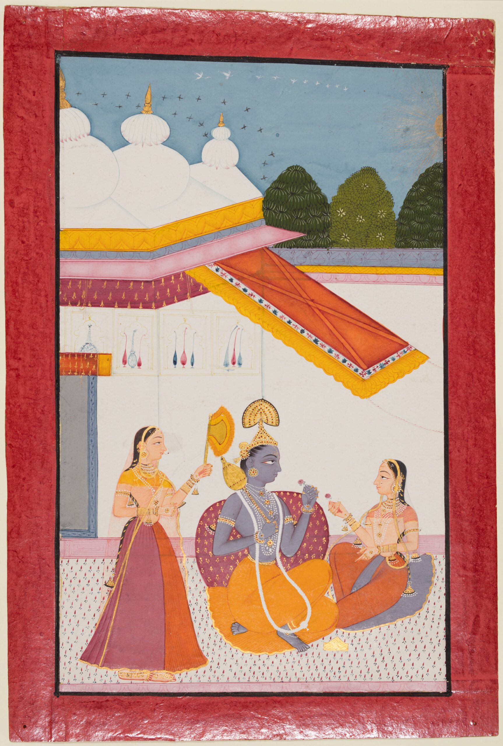 Krishna Under a Canopy — Maker not recorded — Northwestern India, Rajasthan, Rajput Kingdom of Raghogarh