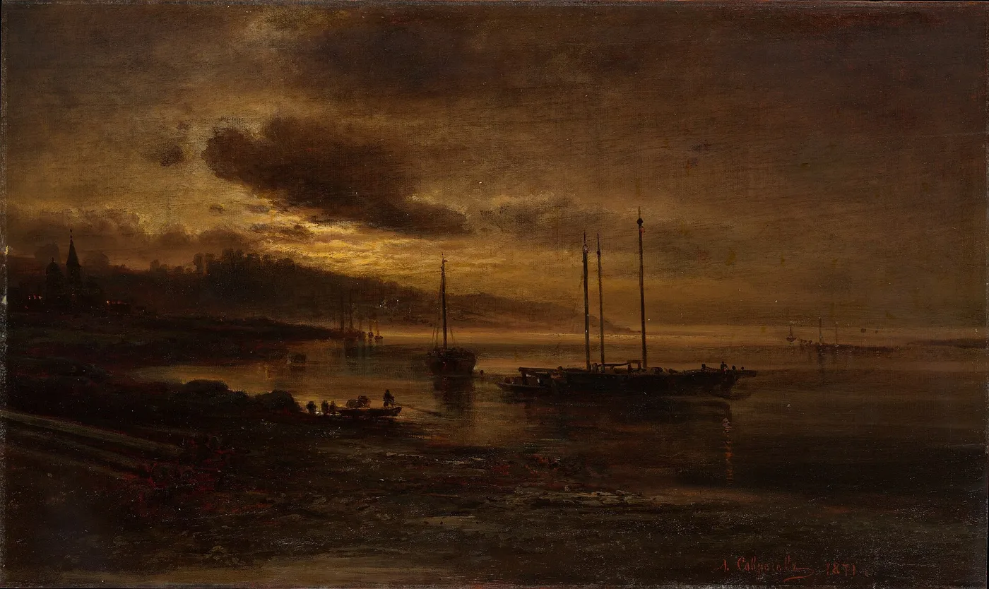 Night Scene on the Volga — Alexei Savrasov