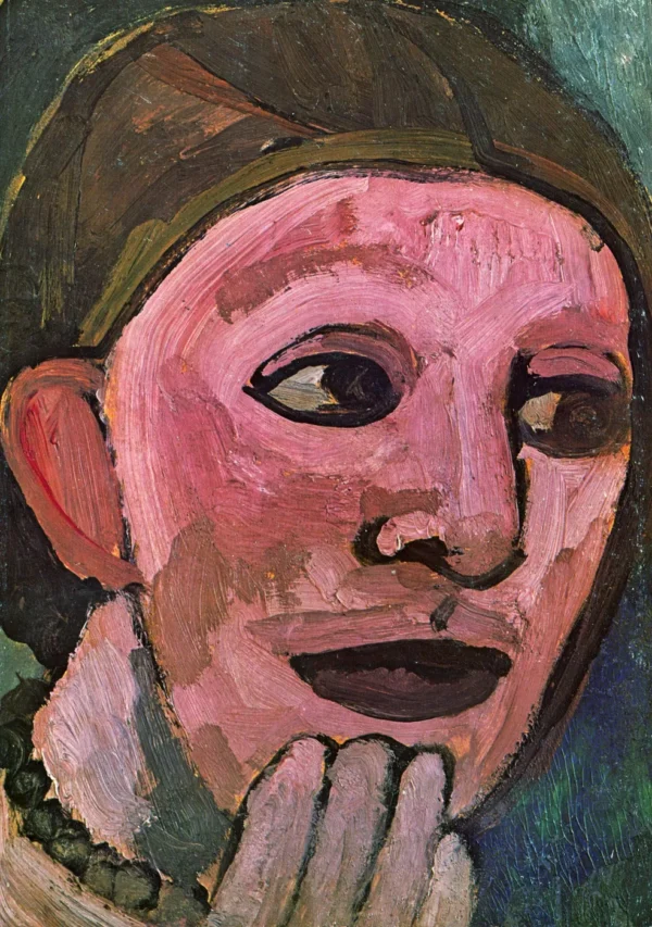 Self-portrait (1906) by Paula Modersohn-Becker — original painting reproduced as a hand-painted oil on canvas