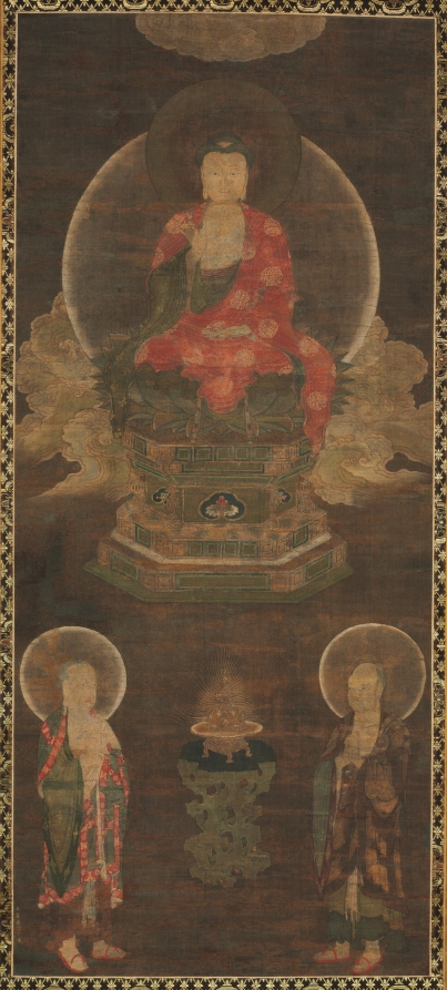 Bouddha Shakyamuni, panneau central d’une triade